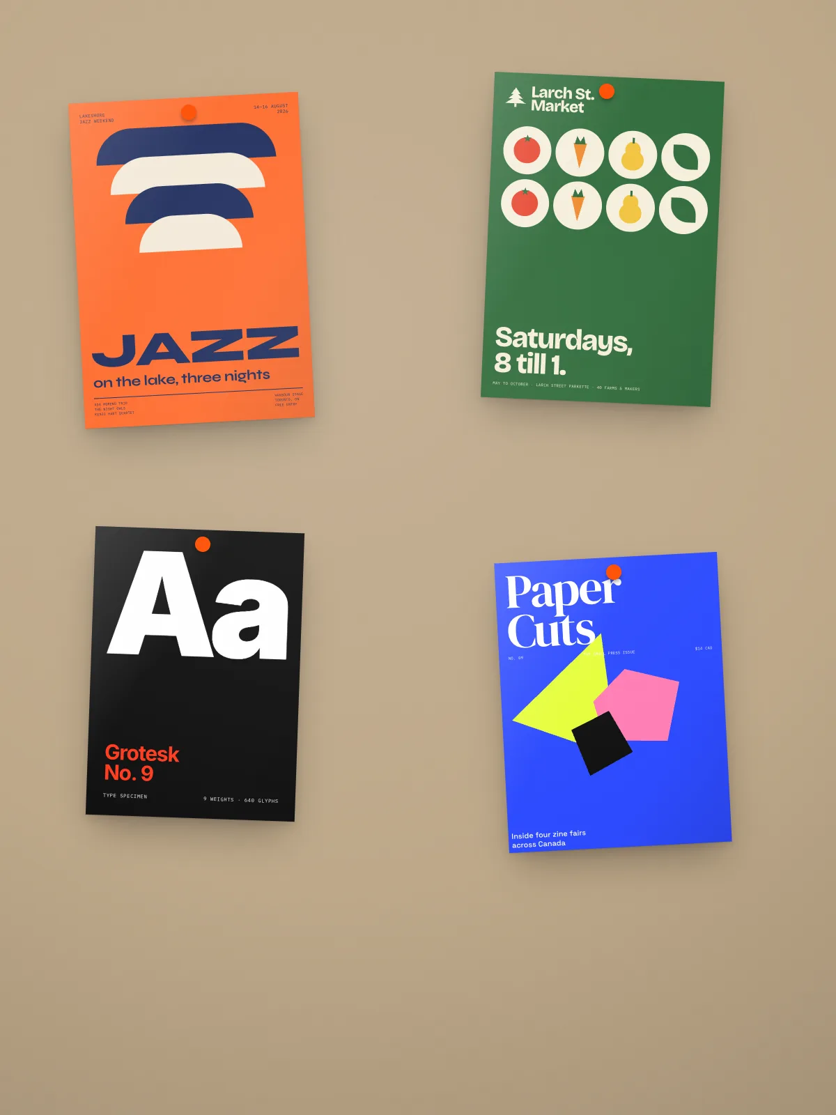 The studio wall